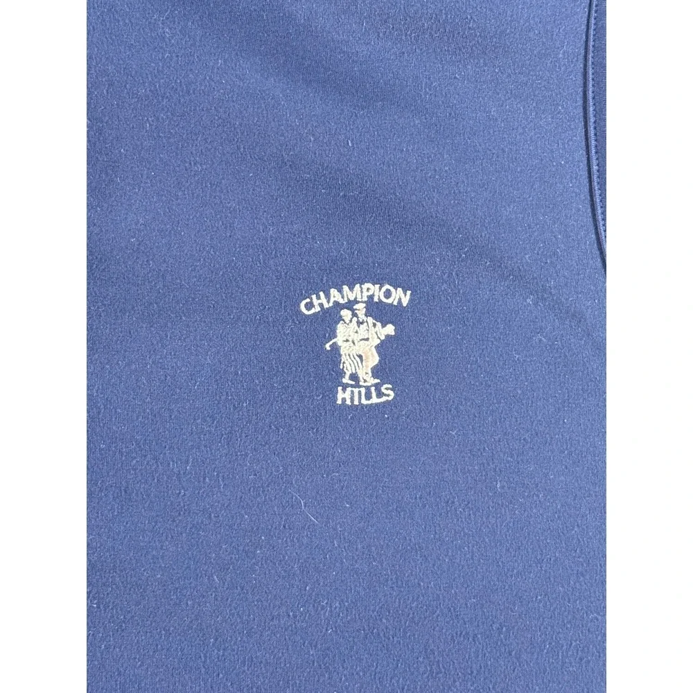 Polo Golf Ralph Lauren Mens Navy Blue‎ Full Zip Softshell Vest Champion Hills M